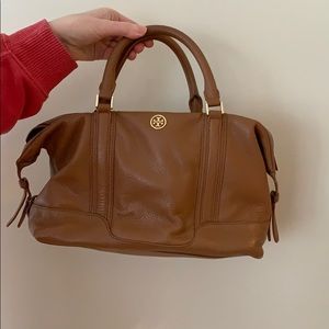 Tan Tory Burch bag with good hardware